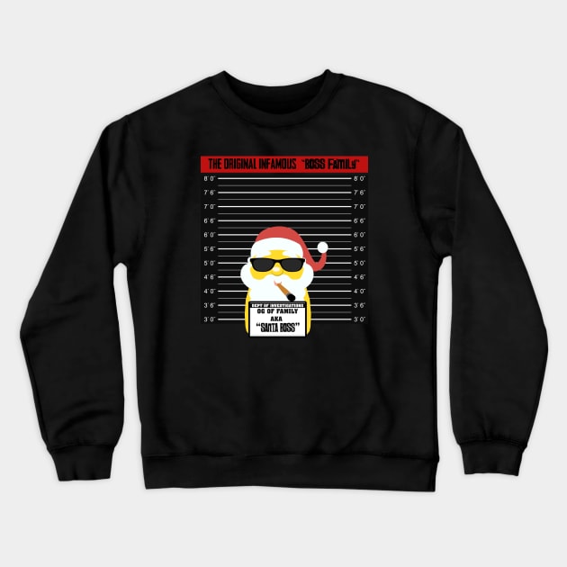 Santa Boss (Mob Boss) Crewneck Sweatshirt by GLStyleDesigns